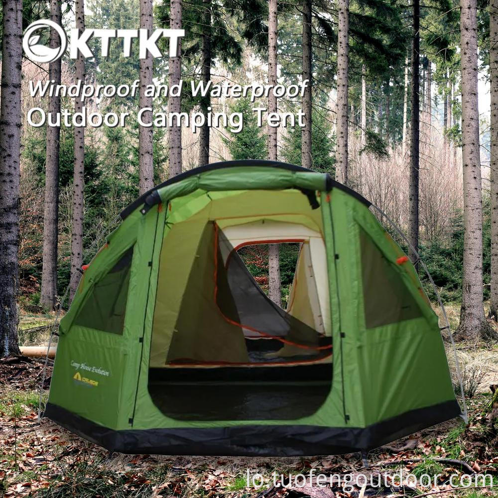 ການຕັ້ງຄ້າຍພັກຜ່ອນກາງແຈ້ງໃນຫ້ອງນ້ໍາຫນັກ 1 ກິໂລແມັດໃຫຍ່ 15kg Green Outdoor Camping Large Tent1